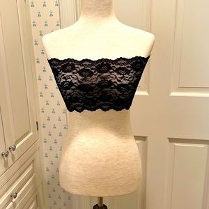 BRAND NEW BLACK STRETCH LACE BANDEAU